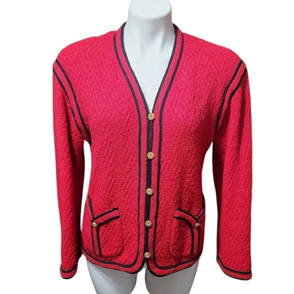Vintage Castleberry wool blazer jacket classic red black 12 classic London New Y
